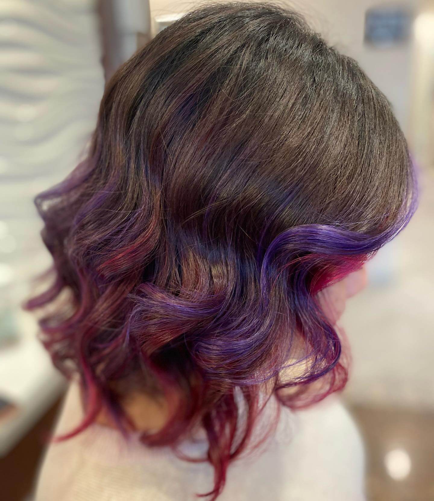 Purple toned salon color result